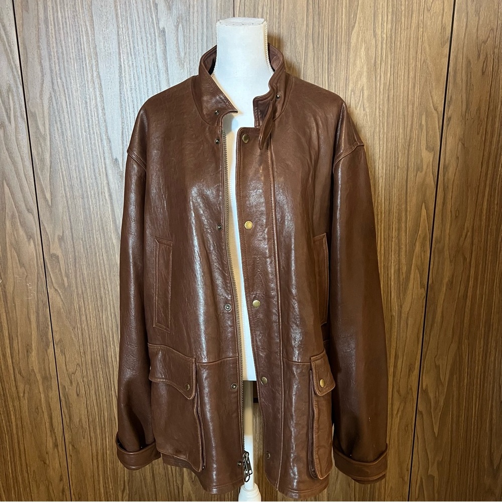 Vintage Orvis Leather Coat